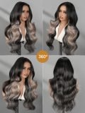 Ash Blonde Highlight Body Wave HD Lace Wig With Layers High Density - Image 7