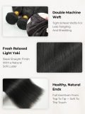 Light Yaki Straight Human Hair Bundles 1 or 3 Pcs Premium Weft - Image 5