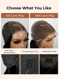 Double Drawn M Hairline Deep Wave HD Lace Front Wig Top Grade Hair - Image 4