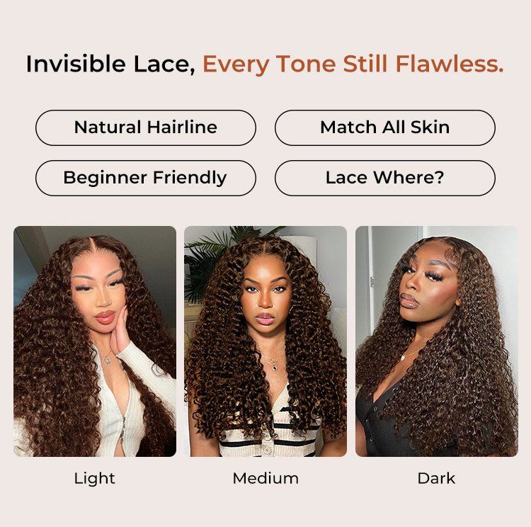 chocolate brown curly wig