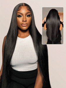 Double Drawn Wig 250% Density Straight 13x6 HD Lace Frontal Wig Brazilian Hair - Image 10