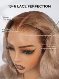 Mushroom Blonde 13x6 Lace Frontal Body Wave Wig With Layered Cuts - Image 7