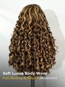 Ready To Go Ombre Highlight Loose Body Wave 5x7 Lace Front Wig Glueless - Image 4