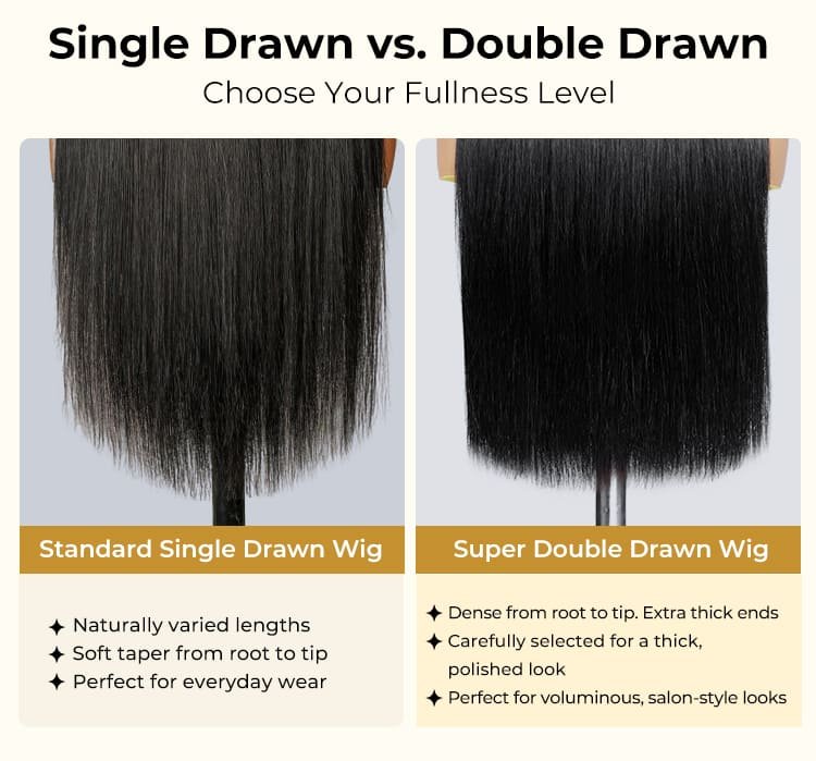 super double drawn wig