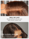 Super Double Drawn Dark Brown Body Wave HD Lace Wig Human Hair - Image 9