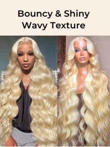 Long Wigs #613 Body Wave Pre Plucked Blonde Lace Frontal Wigs - Image 5