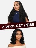 [Set Deal]$189= Layered Body Wave Drawstring Wig+Glueless Straight Bob - Image 9