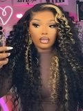 Pre Everything Side Part Highlight Deep Wave 13x4 Lace Wig Glueless - Image 4