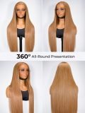 Coffee Latte Color M Hairline Silky Straight 13x6 Lace Frontal Wig - Image 7