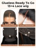[Ship To US Only]Pre Braided Short Bob Pre Cut Ready To Go Glueless 13x4 Lace Frontal Wig - Image 3