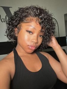 Curly Short Bob Wigs 13*6 Lace Frontal Wig - Image 4