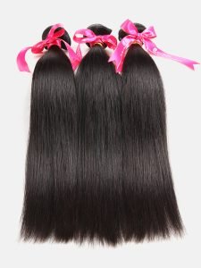 HD Lace Closure 5x5 With Bundles Straight Weave Virgin Human Hair Bundle Deals - Image 5