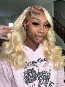 Ombre Color Wig #4/613 Body Wave Human Hair Lace Wig - Image 3