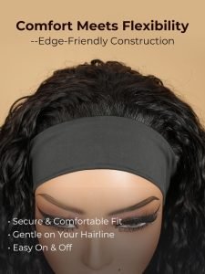 Water Wave Headband Wigs Human Hair Natural Wave Half Wig 150 Density - Image 5