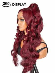 99J Pre-styled Half Up Half Down 13*4 Lace Frontal Wig Ready To Go - Image 9