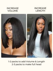 Yaki Straight Tape In Hair Extensions Kinky Straight Human Hair Extensions - Image 6