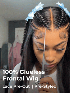 Butterfly Braids Pre-Styled Wig 13u00d76 Silky Straight Hair HD Lace Wig - Image 8