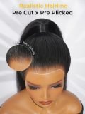Slick Back Ponytail Pre Styled 360 Lace Frontal Wig With Drawstring - Image 6