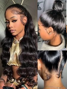Body Wave 360 Lace Frontal Wig Natural Color Pre-plucked with Baby Hair - Image 6