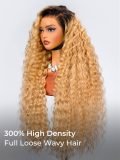 Celebrity Inspired-300% Density 30 Inch 13x5 HD Lace Ombre Loose Deep Wave Wig - Image 6