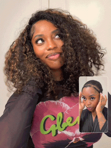 Blonde Highlighted Glueless Water Wave 3 In 1 Half Wig Human Hair
