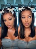 Short Bob Straight Pre-Styled 13x4 Ready to Go Lace Front Wig - Image 3
