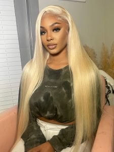 Long Wigs #613 Blonde Straight Pre Plucked Lace Wigs 30-40 Inches - Image 5