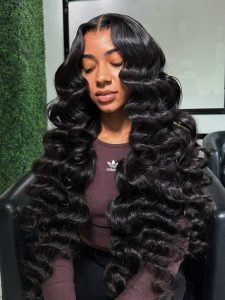 250% Density Super Bouncy Wand Curl Human Hair Wigs 18inches For Sale - Image 7