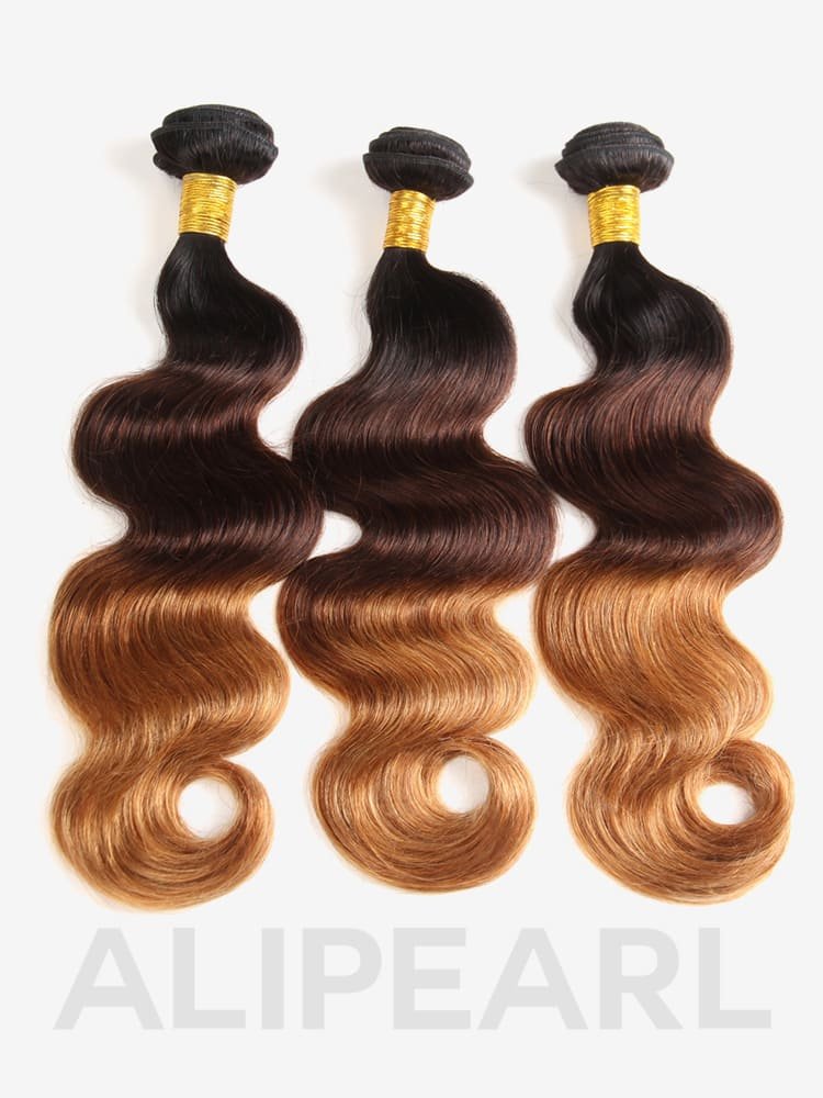 5_52_3 Brazilian Ombre Color 1B/4/30 Body Wave 3 Bundles Alipearl Hair - Image 1