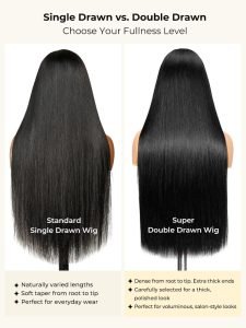 Double Drawn Top Grade Straight And Body Wave HD Lace Wig Human Hair - Image 9