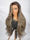 Highlight Kash Doll Curls Layered Cut Loose Body Wave 13x4 Lace Frontal Wig - Image 3