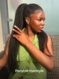 Kinky Straight Half Wig With Draw-String For Beginners - Image 5