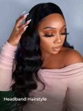 Affordable 250 Density Body Wave Glueless Half Wig Human Hair - Image 4