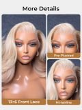 Butterfly Cut M Hairline Highlight Rose Gold Layered 13*6 Lace Wig - Image 5