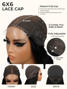 Water Wave Wig 6x6 Closure High Quality Wigs Human Hair Wigs - Image 5