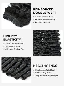 3 Bundles Burmese Curly Brazilian Deep Curly Hair Extensions - Image 5