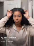 Glueless Water Wave Ready To Go 5*7 Lace Front Wig 150 Density - Image 10