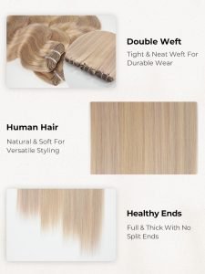 P18/613 Blonde Highlight Human Hair Bundles Body Wave And Straight - Image 4