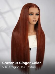 Chestnut Ginger 13x6 Lace Front Glueless Wigs Human Hair - Image 5