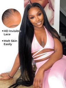 Long Straight Wig HD Lace Closure Wig Human Hair 24-40 Inches - Image 5