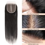 Straight 5x5 HD Lace Closure Transparent Swiss Lace Pre-Plucked - Image 2