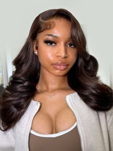 Side Part Loose Body Wave 13x6 HD Lace Frontal Wig Chocolate Brown Human Hair - Image 5