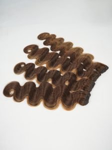 #P4/27 Brown Balayage Human Hair Bundles Body Wave And Straight - Image 7