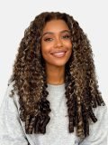 4/27 Highlight Burmese Curly 5x7 Glueless Lace Front Wig 250% Density - Image 9