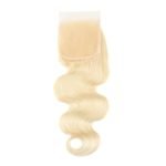 613 Blonde Body Wave 4x4 5x5 Inch Transparent Lace Closure - Image 3