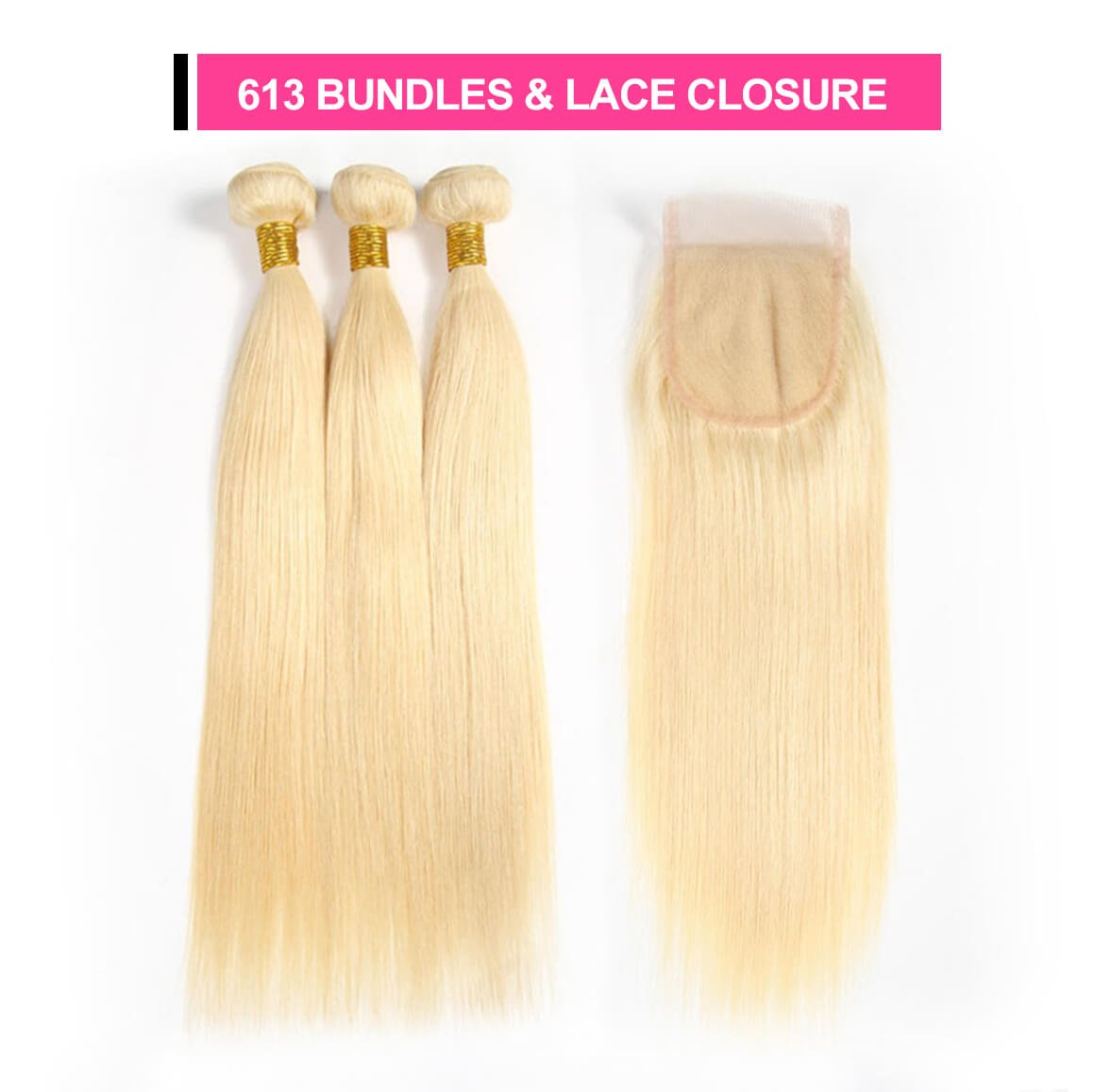 3 Bundles with Lace Closure