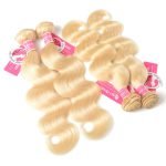 10A Grade Brazilian Virgin Hair 4 Bundles 613 Blonde Body Wave