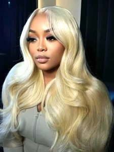 #613 Blonde Skin Like HD Lace Frontal Wig Body Wave Bleached Blonde Human Hair Wigs - Image 7