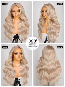 250% Density P18/613 Ombre Blonde Hair 5*9 Glueless Ready to Go Wigs Bleached - Image 10