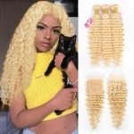 613 Hair Color Deep Wave Weave With 4x4 Lace Closure